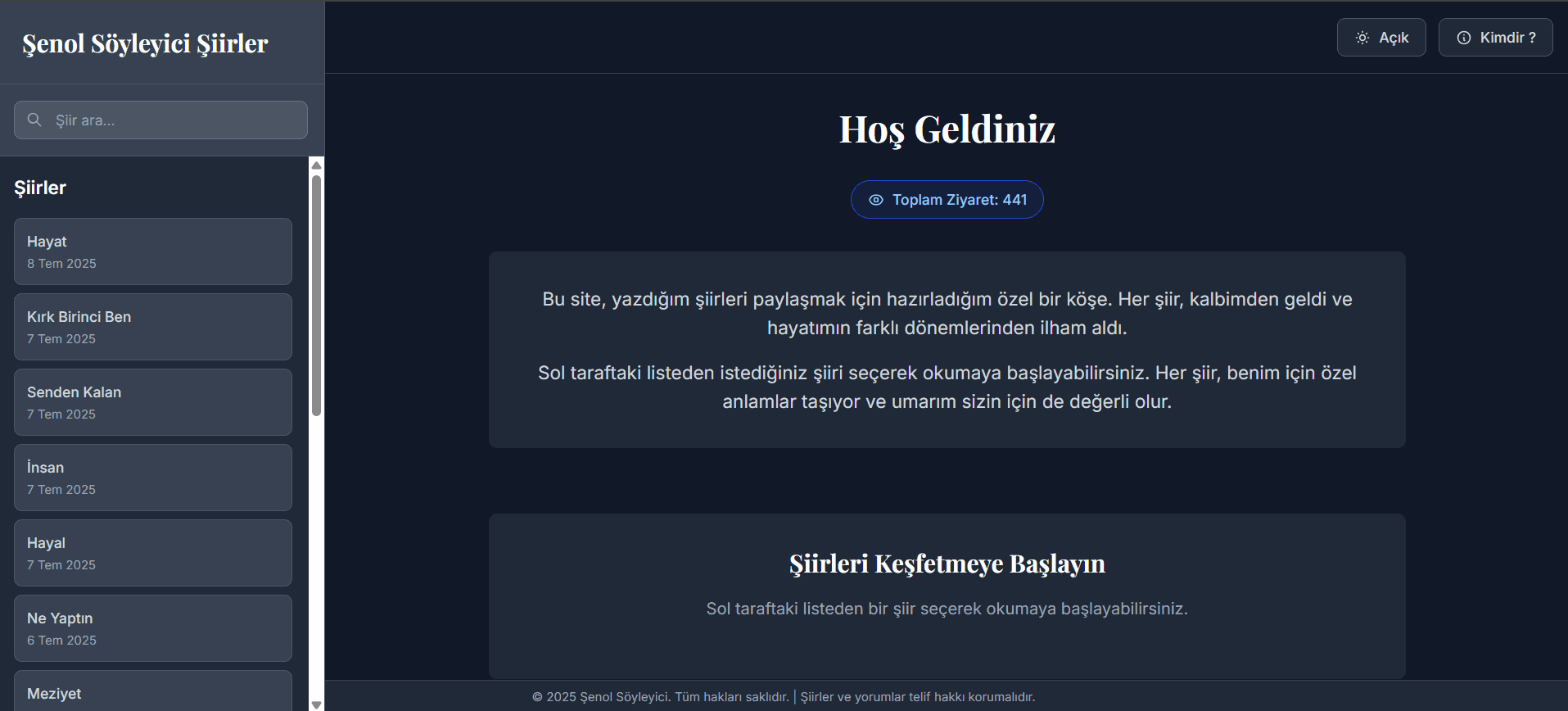 Şiir Blog screenshot 2